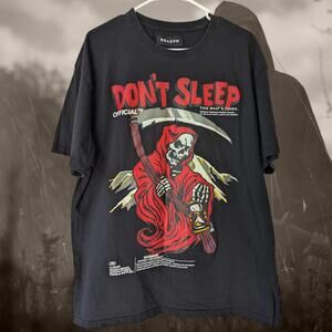 Reason Streetwear Don't Sleep Grim Reaper skate hip hop style Men's XL black Tee